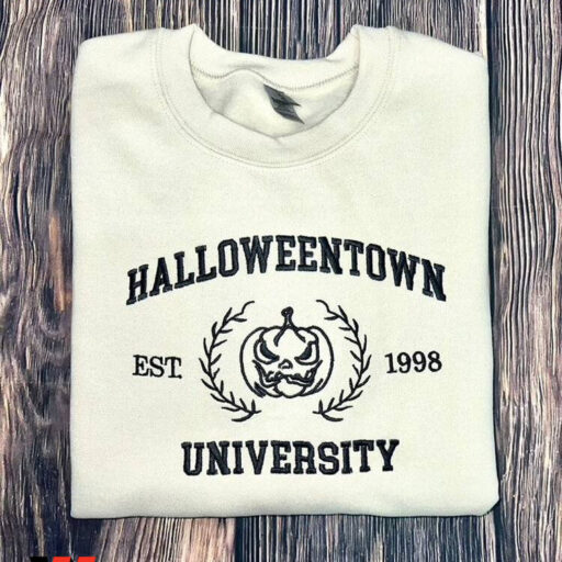 Halloweentown University Embroidered Sweatshirt, Halloween Gift