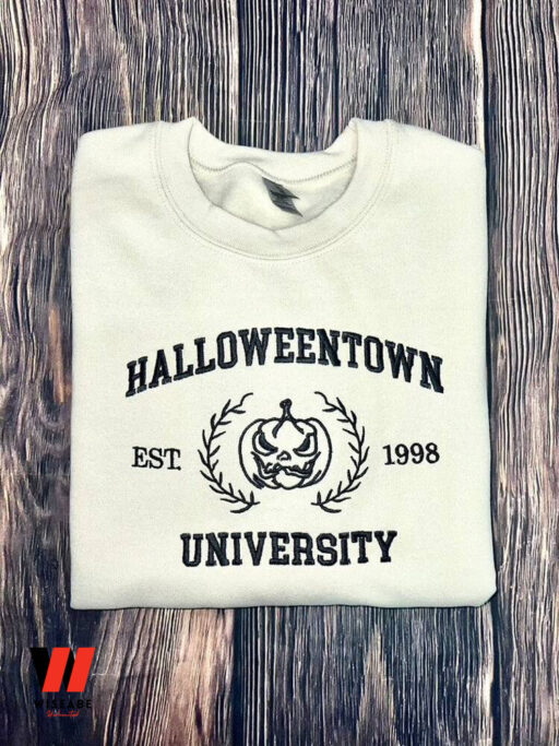 Halloweentown University Embroidered Sweatshirt, Halloween Gift