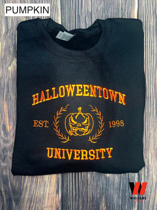 Halloweentown University Embroidered Sweatshirt, Halloween Gift