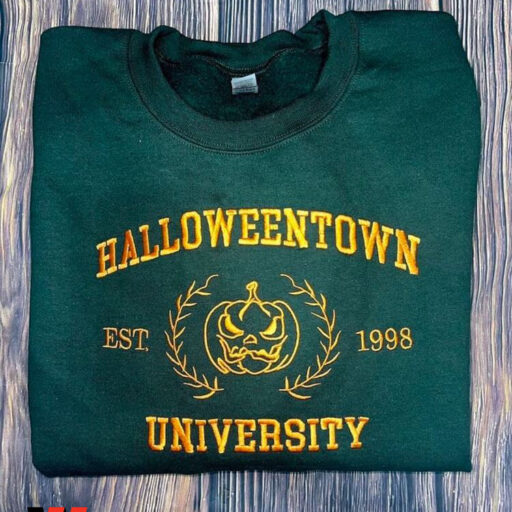 Halloweentown University Embroidered Sweatshirt, Halloween Gift