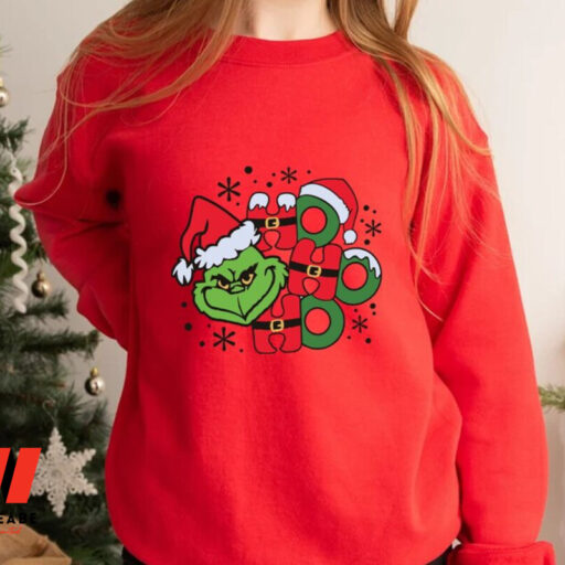 Ho Ho Ho Grinch Sweatshirt, Christmas Shirt, Grinchmas Gift