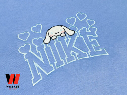 Nike Cinnamoroll Embroidered Sweatshirt, Nike Embroidered Sweatshirt, Gift For Family