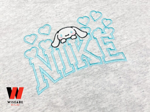 Nike Cinnamoroll Embroidered Sweatshirt, Nike Embroidered Sweatshirt, Gift For Family