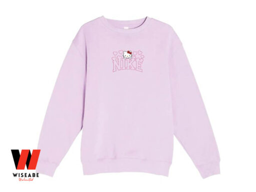 Nike Kitty Embroidered Sweatshirt, Nike Embroidered Sweatshirt, Cute Gift, Birthday Gift