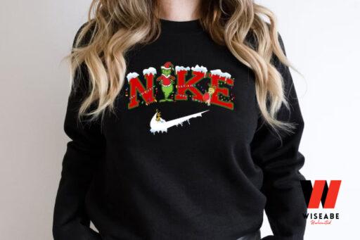 Nike X Grinch Snowman Christmas Sweatshirt, Xmas Grinchmas Sweatshirt