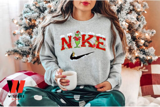 Nike X Grinch Snowman Christmas Sweatshirt, Xmas Grinchmas Sweatshirt