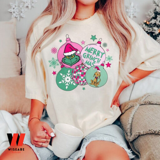 Pink Grinch Shirt, Funny Christmas Sweatshirt, Grinchmas Vibes, Christmas Gift