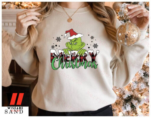 Santa Grinch Face Merry Christmas Sweatshirt, Grinch Face Shirt, Grinch Christmas Shirt