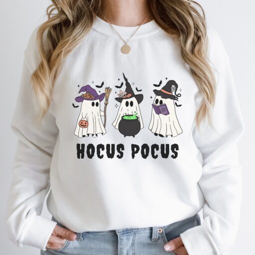 Hocus Pocus Sweatshirt, Witch Ghosts Shirt, Ghost Halloween Shirt