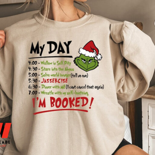 The Grinch Christmas Schedule Funny Sweatshirt, Christmas Sweatshirt, Grinchmas Sweatshirts