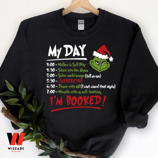 The Grinch Christmas Schedule Funny Sweatshirt, Christmas Sweatshirt, Grinchmas Sweatshirts