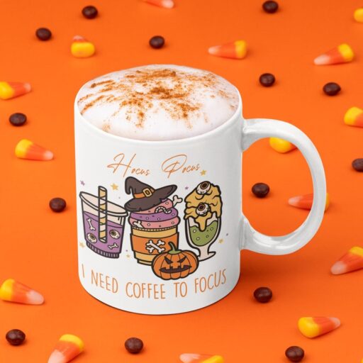 Coffee Cup Halloween Hocus Pocus Coffee Mug Ceramic Cup Tea Cup Halloween Coffee Ghost – Spooky Season