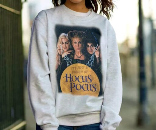 Vintage Hocus Pocus Sweatshirt, Cute Halloween Sanderson Three Sisters Witch Sweatshirt