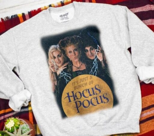 Vintage Hocus Pocus Sweatshirt, Cute Halloween Sanderson Three Sisters Witch Sweatshirt