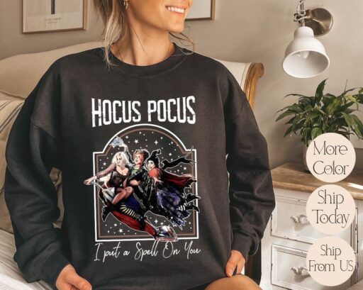 Sanderson Sisters Hocus Pocus Sweatshirt, Disney Halloween Sweatshirt
