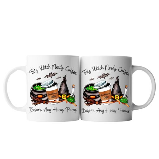 This Witch Needs Coffee Before Any Hocus Pocus Mug, Hocus Pocus Mug, Fall mug