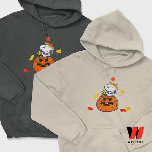 Embroidered Snoopy Dog Halloween Pumpkin Sweatshirt, Hug Fall Halloween, Halloween Cartoon Dog shirt