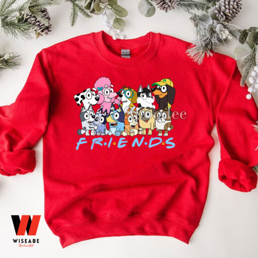 Bluey And Friends Christmas Sweatshirt, Friends Christmas Gift