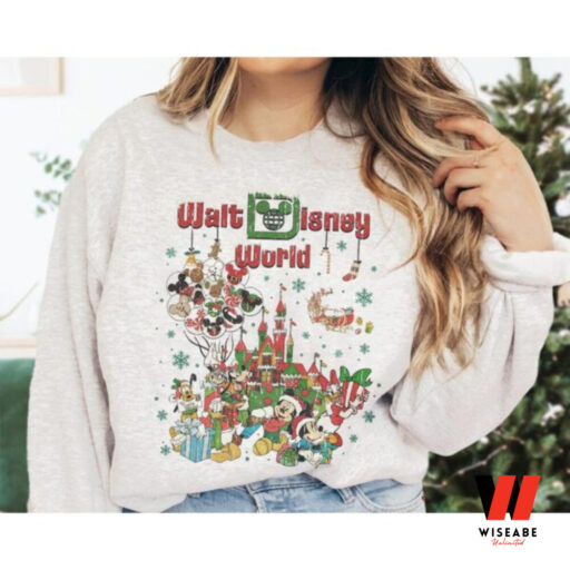 Vintage Walt Disney World Mickey Mouse Christmas Sweatshirt, Christmas Gift