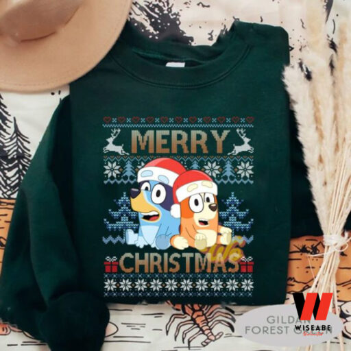 Bluey Christmas Ugly Sweatshirt, Bluey Couple Christmas Gift