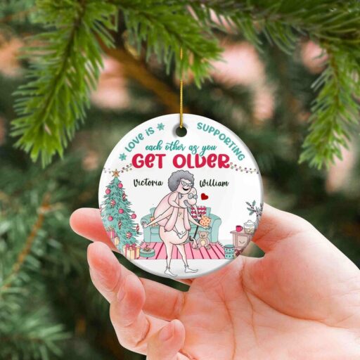 Custom Couples Christmas Ornament, Funny Old Couple Ornament