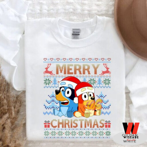 Bluey Christmas Ugly Sweatshirt, Bluey Couple Christmas Gift