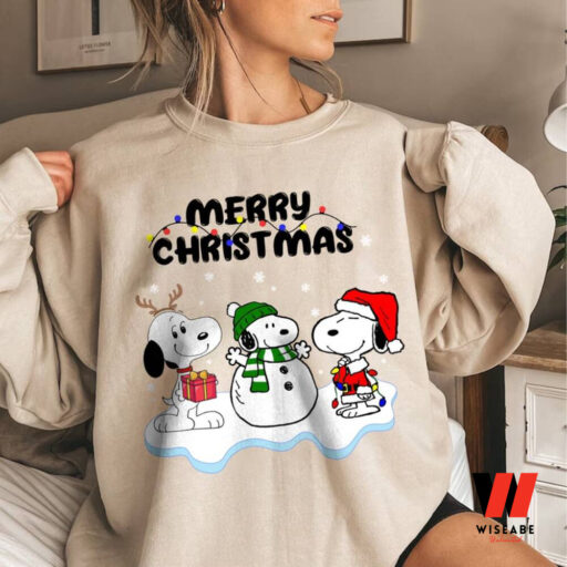 Merry Christmas Snoopy Cartoon Christmas Sweatshirt