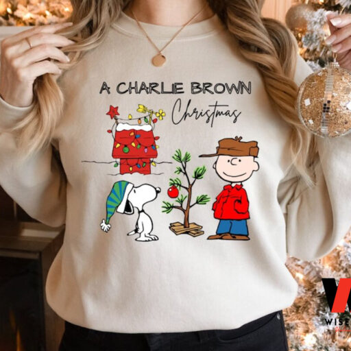 Charlie and the Snoopy Christmas Sweatshirt, Christmas Cartoon Dog Sweatshirt