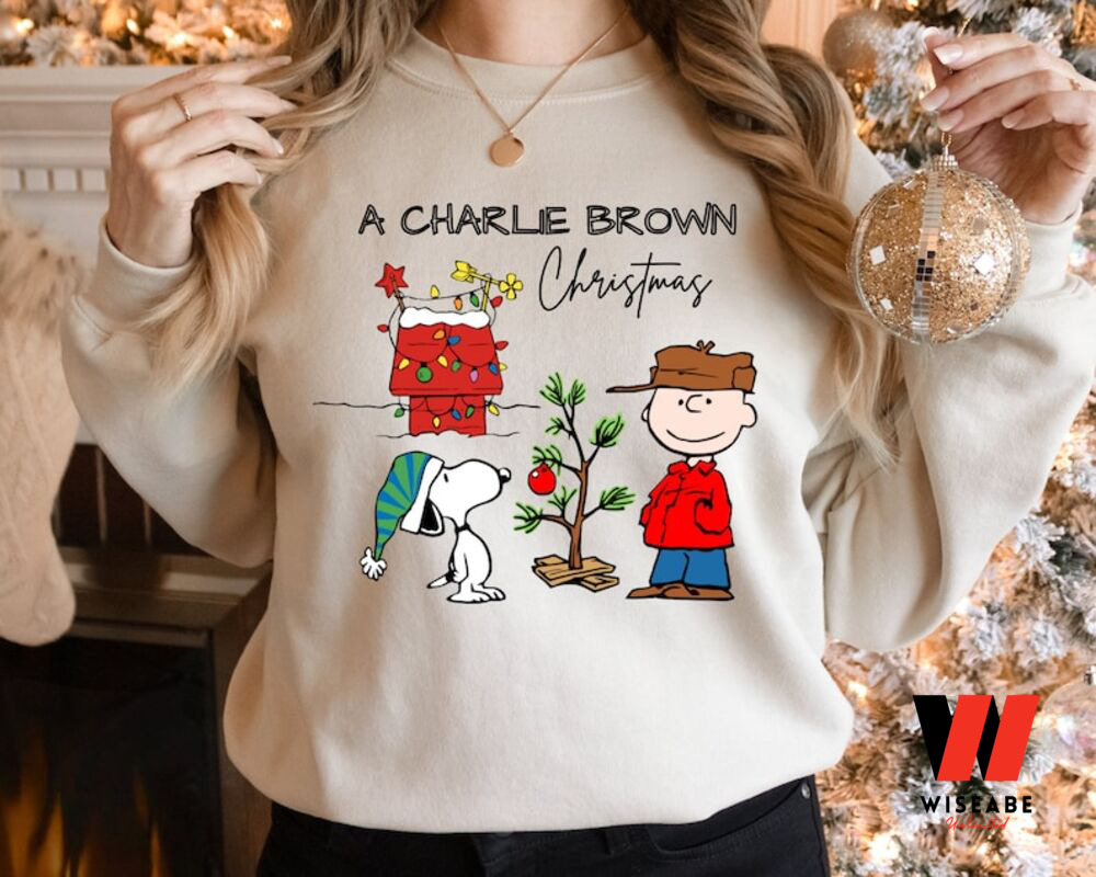 Charlie and the Snoopy Christmas Sweatshirt, Christmas Cartoon Dog Sweatshirt