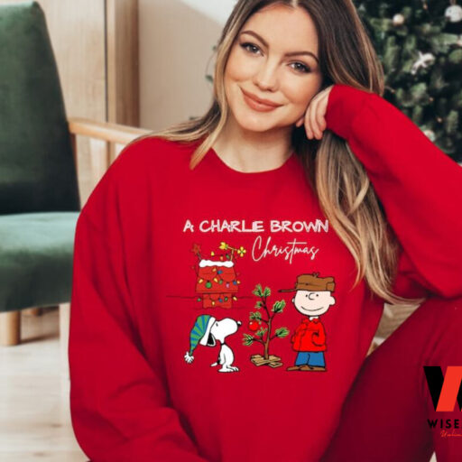 Charlie and the Snoopy Christmas Sweatshirt, Christmas Cartoon Dog Sweatshirt