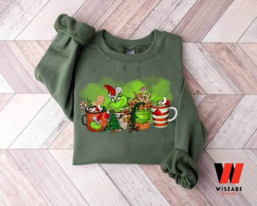 Christmas Grinch Coffee Sweatshirt, Grinch Coffee Cup Shirt