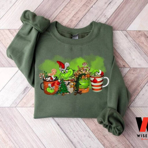 Christmas Grinch Coffee Sweatshirt, Grinch Coffee Cup Shirt