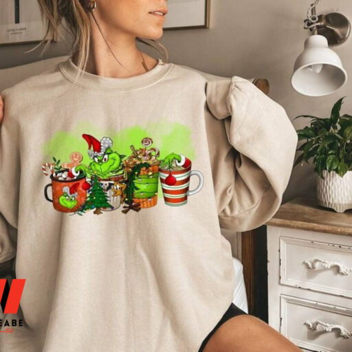 Christmas Grinch Coffee Sweatshirt, Grinch Coffee Cup Shirt