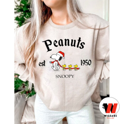 Peanuts Snoopy Est 1950 Christmas Sweatshirt, Snoopy Dog Gift
