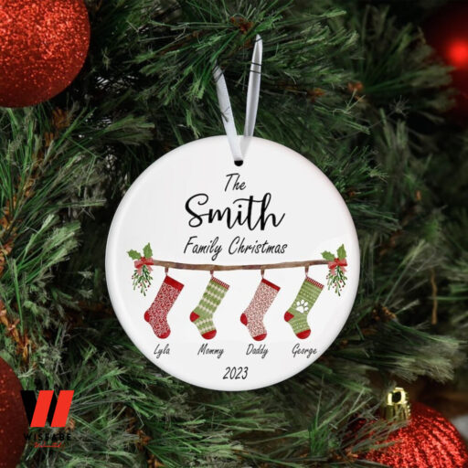 Personalized Family Christmas Ornament, Family Gift Decor