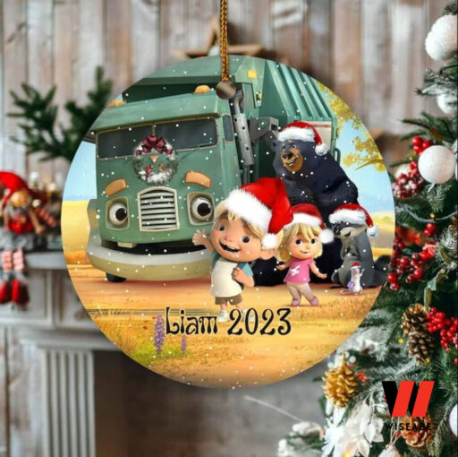 Custom Trash Truck Ornament, Trash Truck Christmas Ornament