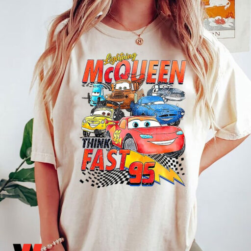 Disney Cars Light McQueen Shirt, McQueen 1977 Shirt