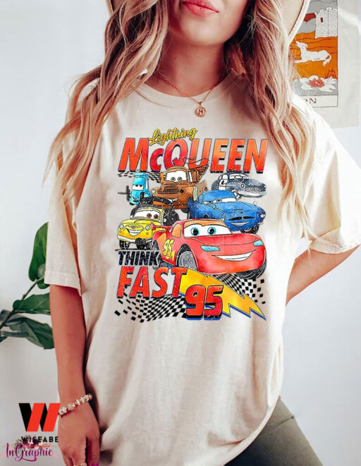 Disney Cars Light McQueen Shirt, McQueen 1977 Shirt