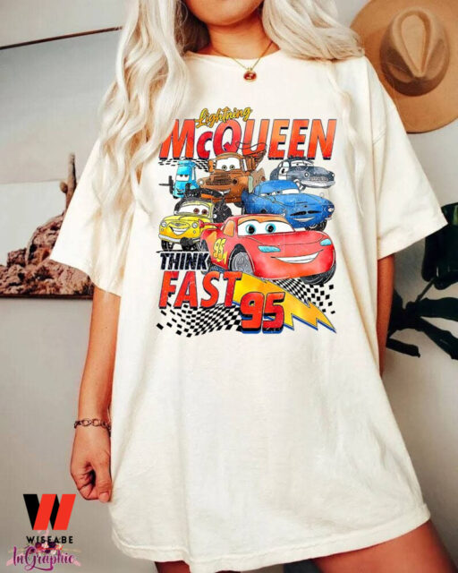 Disney Cars Light McQueen Shirt, McQueen 1977 Shirt