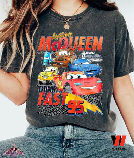 Disney Cars Light McQueen Shirt, McQueen 1977 Shirt