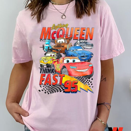 Disney Cars Light McQueen Shirt, McQueen 1977 Shirt