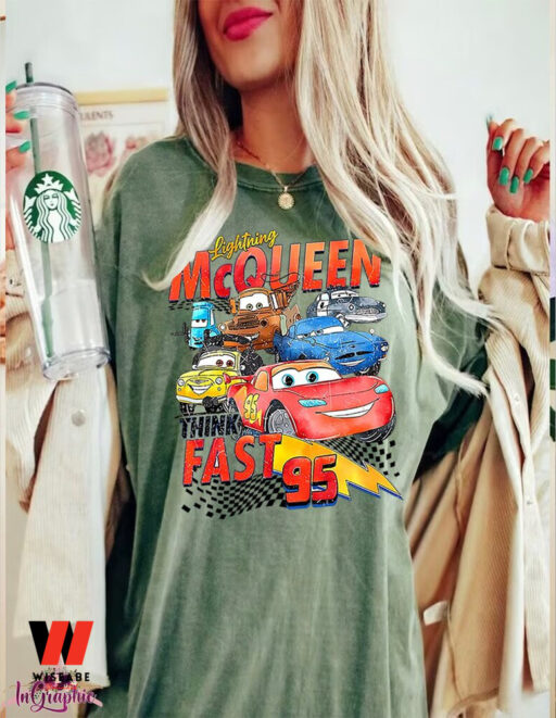 Disney Cars Light McQueen Shirt, McQueen 1977 Shirt