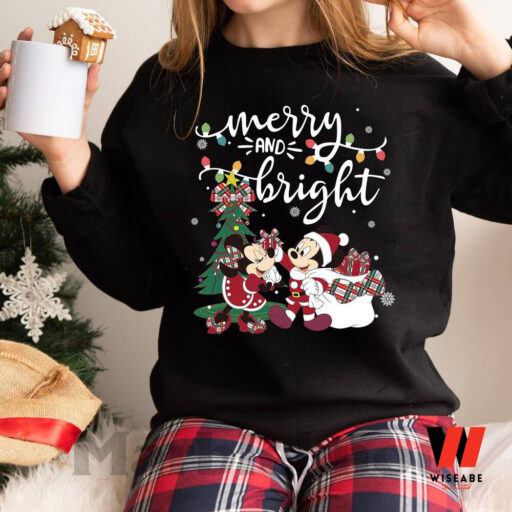 Disney Mickey And Minnie Christmas Sweatshirt, Gift For Family