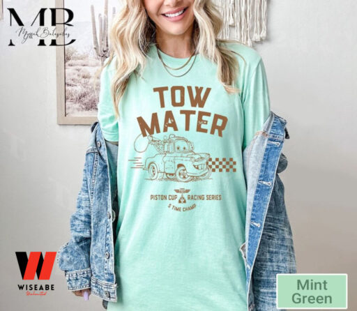 Disney Pixar Tow Mater Shirt, Cars Lightning McQueen Piston Cup Shirt