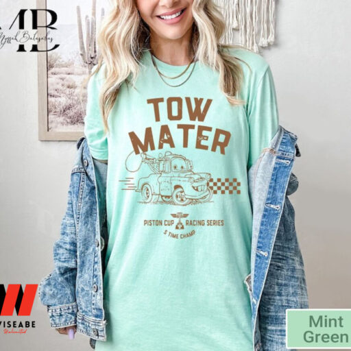 Disney Pixar Tow Mater Shirt, Cars Lightning McQueen Piston Cup Shirt