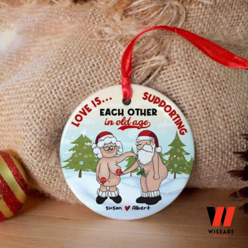 Personalized It’s You Baby Old Couple Christmas Ceramic Ornament