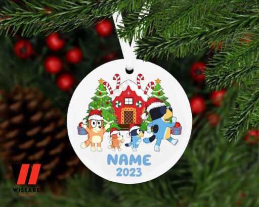 Family Bluey Dog Christmas Ornament, Bluey Christmas Tree Decorations