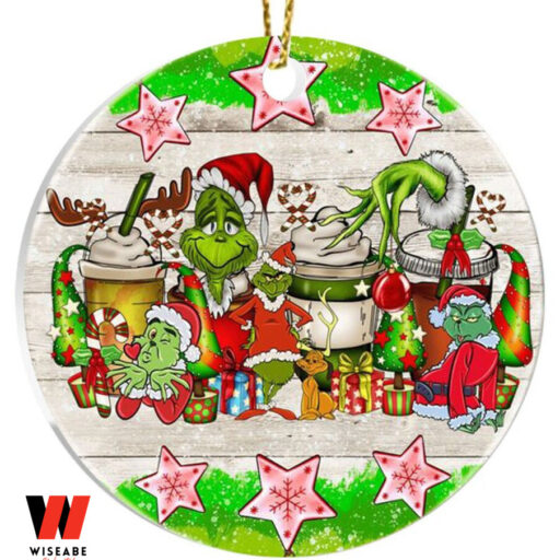 Funny Grinch Christmas Ceramic Ornament