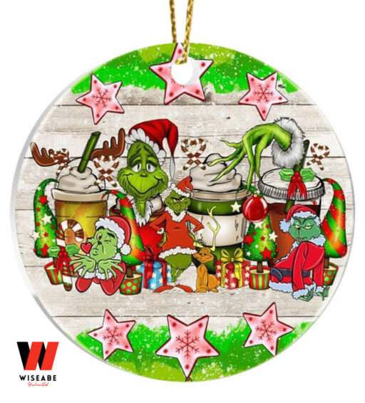 Funny Grinch Christmas Ceramic Ornament