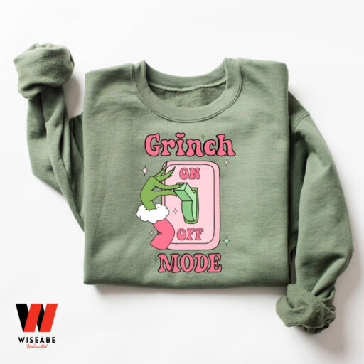 Christmas Grich Hand Sweatshirt, Grinch Mode On Shirt